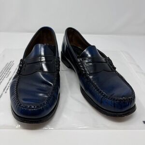 G.H. Bass & Co.‎ Weejuns Larson IV Blue Leather Penny Loafers Mens Size 9.5D GUC